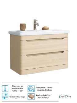 Lavabo sa ormarićem Pino Art Soft-F-65cm-Drvo