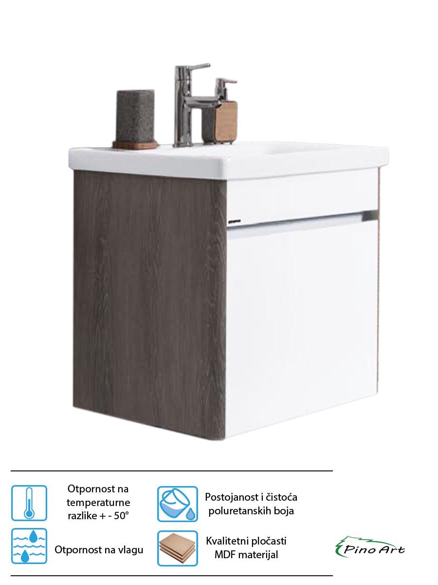 Lavabo sa ormarićem Pino Art-0879 Toledo-V-55cm Lavabo sa ormarićem Pino Art-0879 Toledo-V-55cm