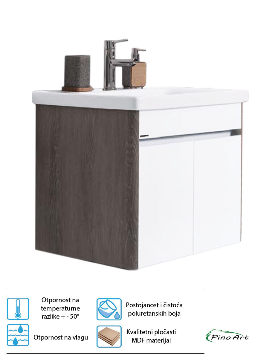 Lavabo sa ormarićem Pino Art-0884 Toledo-V-65cm Lavabo sa ormarićem Pino Art-0884 Toledo-V-65cm