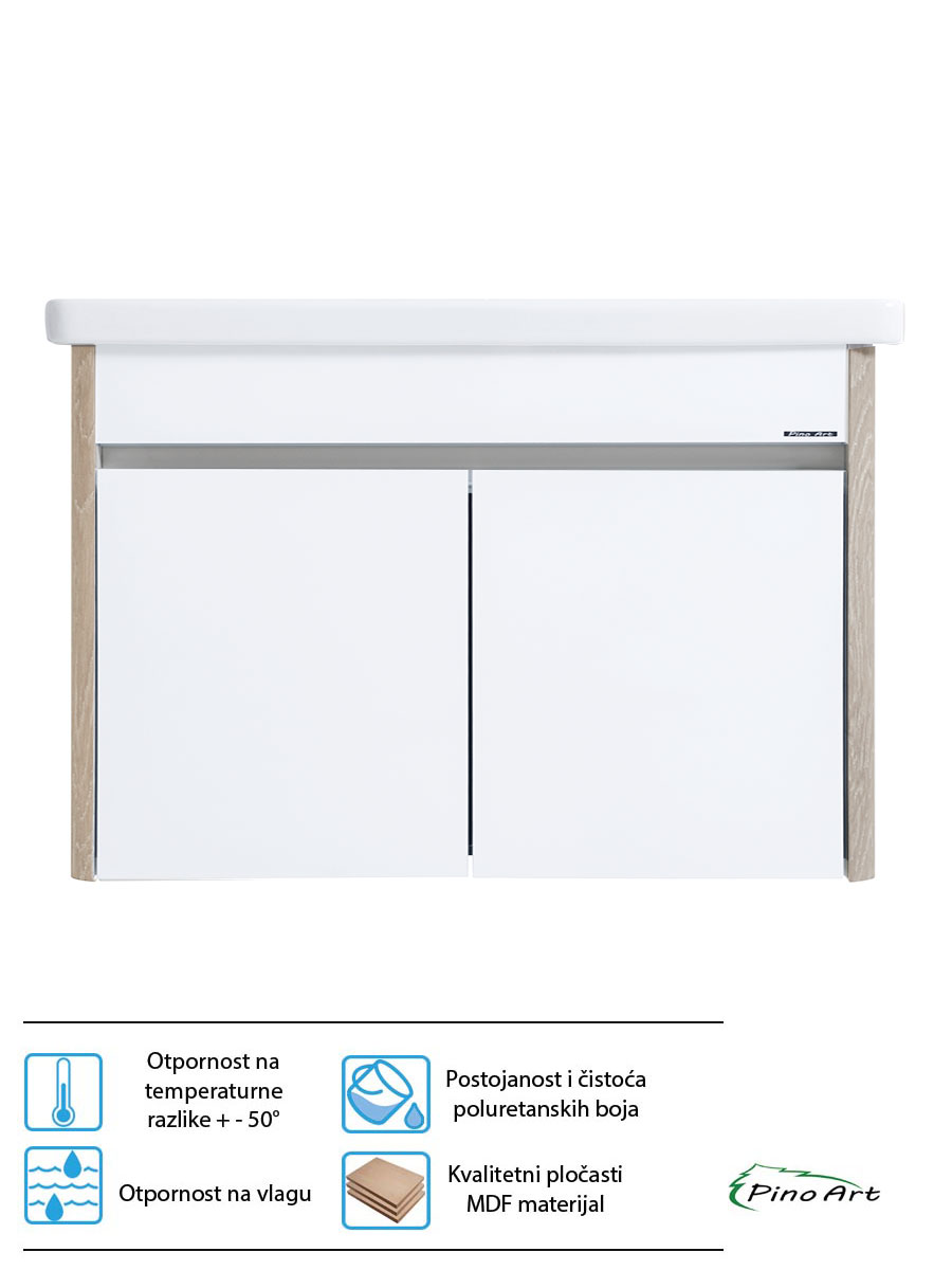Lavabo sa ormarićem Pino Art Toledo-V-80cm Lavabo sa ormarićem Pino Art Toledo-V-80cm