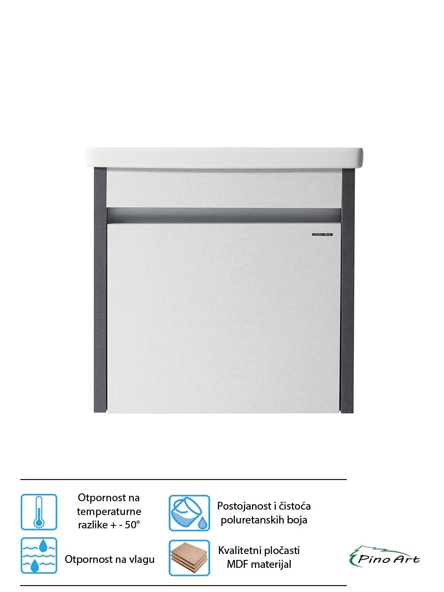 Lavabo sa ormarićem Pino Art Twist 55cm Lavabo sa ormarićem Pino Art Twist 55cm