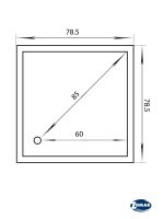 Tuš kada ugradna 80x80 Nera Zomar