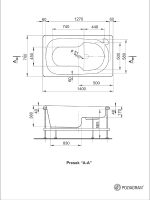 Akrilna kada ugradna 140x70 Firenca Polyagram 1
