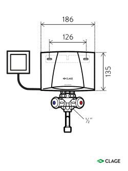 Protočni bojler za-kuhinju-kupatilo M4-O 4.4kW Clage 1