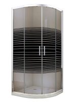 Tuš kabina R90x185cm braon staklo-pruge 6011