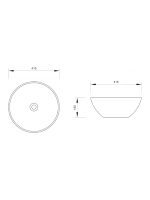 Nadgradni lavabo mat plavi 41,5cm Minotti - Slika 3