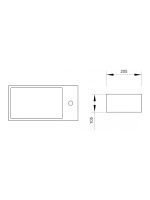 Nadgradni lavabo 40,5x20,5cm Minotti levi - Slika 3