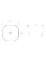 Nadgradni lavabo 44x44cm Minotti - Slika 3