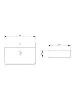 Nadgradni lavabo 60x42,5cm Minotti - Slika 3