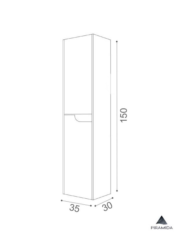 Ormarić 35x150cm Oak Piramida