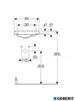 Lavabo sa ormarićem 40cm Acanto Geberit-4