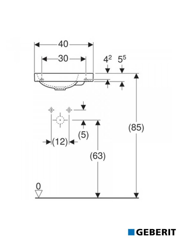 Lavabo sa ormarićem 40cm Acanto Geberit-4