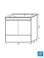Lavabo sa ormarićem 64cm Athena Linni-2
