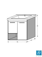 Lavabo sa ormarićem 76cm Roma Linni-2