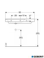 Lavabo sa ormarićem 90cm Xeno2 Geberit-3