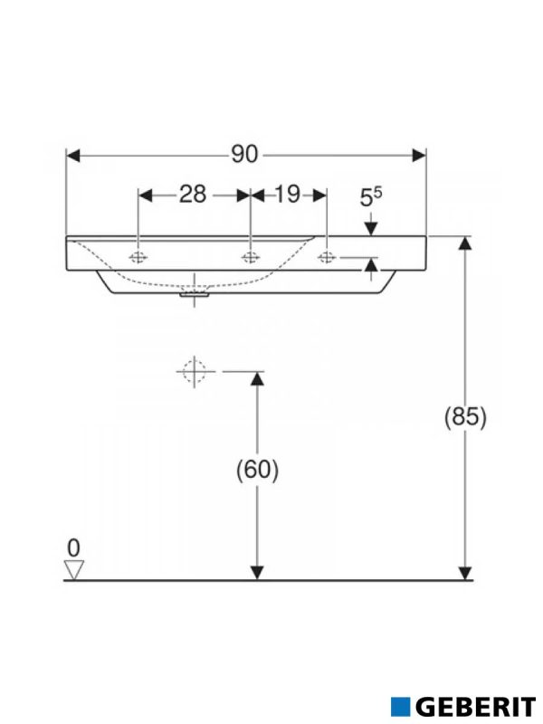 Lavabo sa ormarićem 90cm Xeno2 Geberit-3