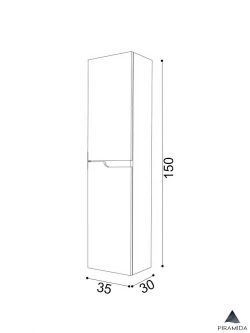 Ormarić 35x150cm Piramida Beta H-2