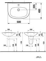 Lavabo za kupatilo Jika Zeta 50cm