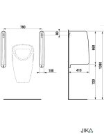 Pregrada za pisoar Jika Split 8476010000001 1