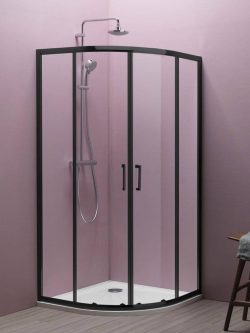 Tuš kabina Kolpa-san Eco-Quat R80x185cm crni-ram