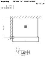 Tuš stena Kolpa-San 100x200cm Calypso graphite-staklo-1
