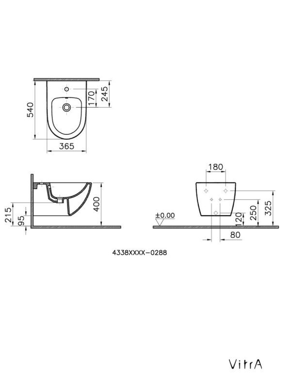 Bide za kupatilo Sento VITRA 4338B003-1046 1
