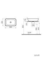 Nadgradni lavabo Geo VITRA 7425B003-0016 beli 1