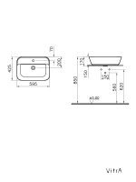 Nadgradni lavabo Geo VITRA 7426B003-0041 beli 1