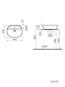 Nadgradni lavabo Geo VITRA 7428B003-0041 1