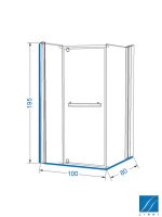 Tuš kabina Ideal-United-801005 Linni 100x80x195-1