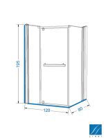 Tuš kabina Ideal-United-801205 Linni 120x80x195-1