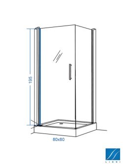 Tuš kabina Ideal-8003 Linni 80x80x195-1