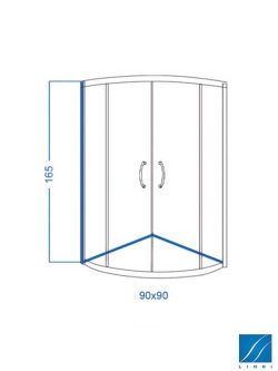 Tuš kabina Linni Classic R90x165-1