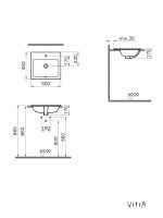 Lavabo za kupatilo S20 VITRA 5464B003-0001-50cm 1