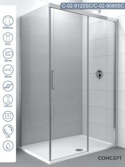 Tuš kabina 120x80cm Concept Alpha