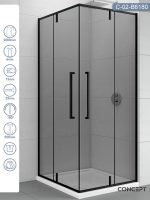 Tuš kabina 80x80 Concept Absolut-black