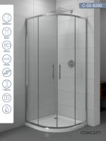 Tuš kabina polukružna 90x90 Concept Star-R90