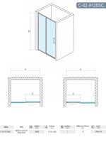 Tuš paravan C-02-9120SC Concept Alpha 120x200cm-2