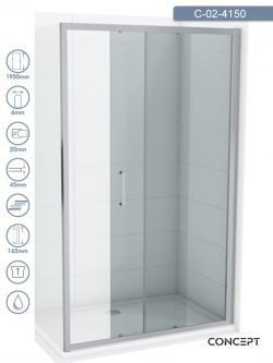 Tuš paravan C-02-4150 Concept Atlas 150x195