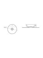 Lavabo nadgradni Vision Class Esvit 42cm - Slika 2
