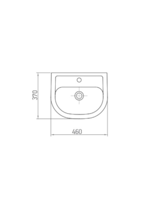 Lavabo Classic Esvit 46x37cm - Slika 2