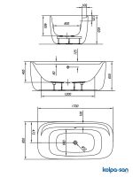 Kada samostojeca 170x85 Kolpa-san Lux-fs-3