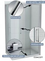 Tuš kabina 70x120cm Atlas-Element Concept-2