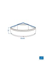 Tuš kada duboka R90x35cm Classic Linni-2