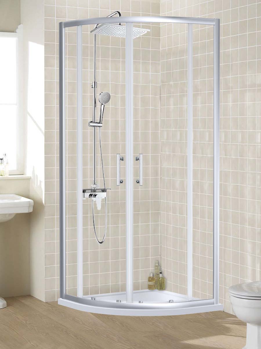 Tuš kabina Quartz polukružna-90x90 5mm-providno Tuš kabina Quartz polukružna-90x90 5mm-providno