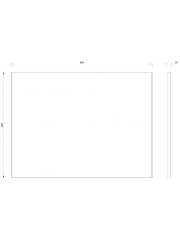 Ogledalo 80x60 Concept C-06-02SR - Slika 2