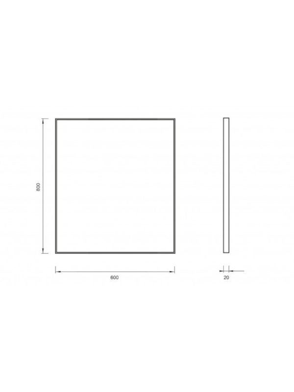 Ogledalo sa led rasvetom 60x80 Concept C-06-10LED - Slika 2