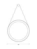 Ogledalo led sa kožnim kaišem ø50cm Minotti H-001-50 - Slika 2