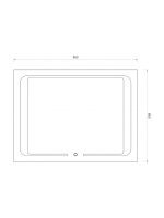 Ogledalo led sa funkcijom odmagljivanja 80x60 Minotti H-155D - Slika 2