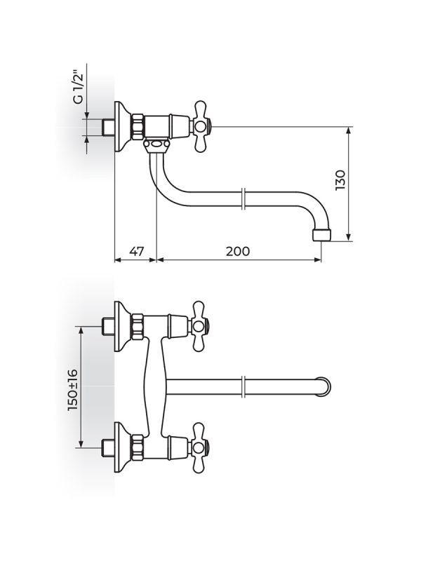 Baterija za lavabo/sudoperu Brontee NB01101 Rosan - Slika 2